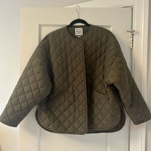 Toteme Quilted Jacket Olive Green Size Medium M